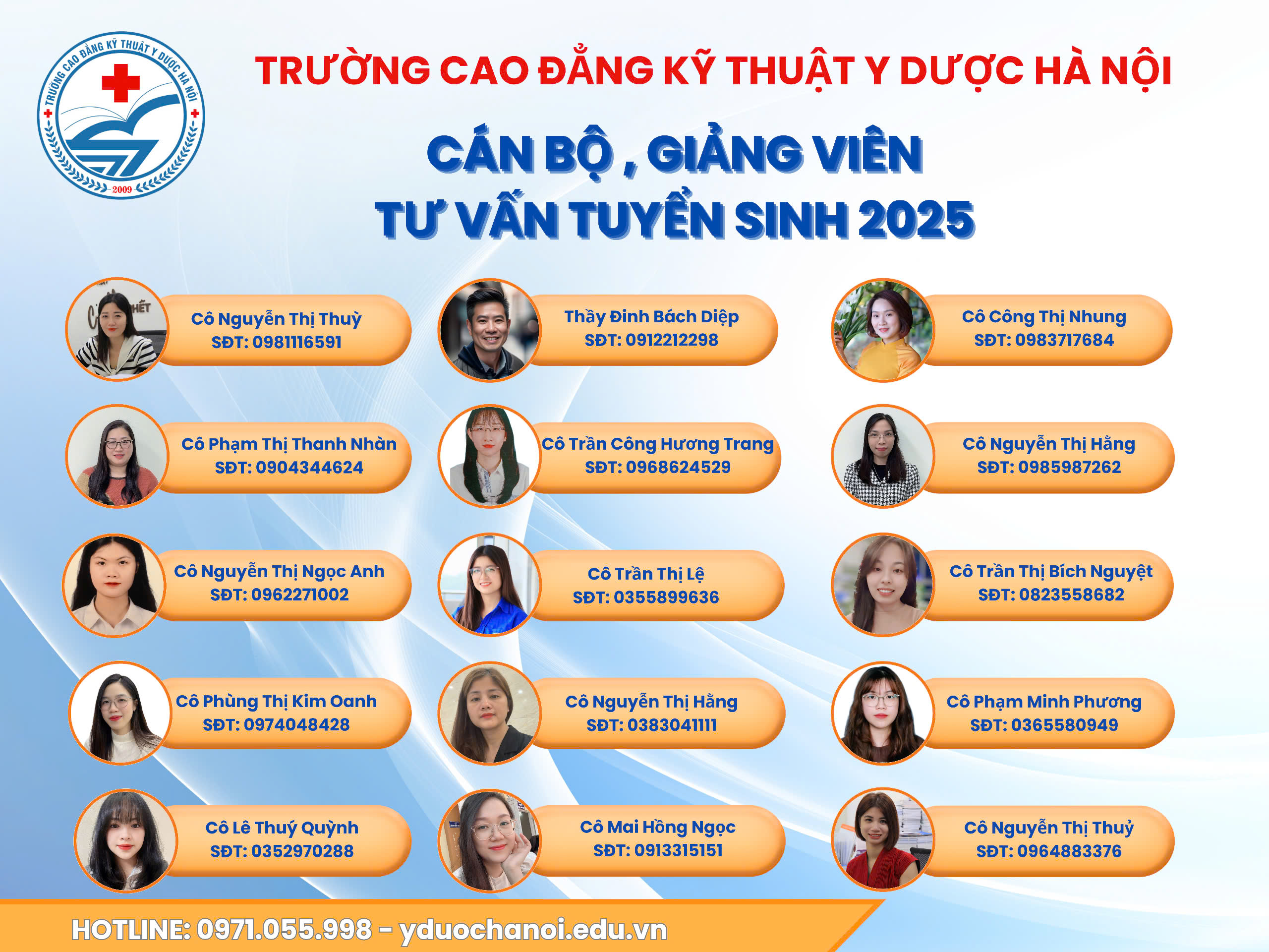 Ban Tư vấn Tuyển sinh Trường Cao đẳng Kỹ thuật Y Dược Hà Nội
